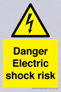 Danger Electric shock risk